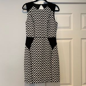 H&M Black and White Sheath Dress